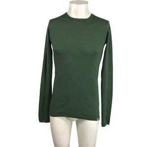 Danish Endurance Mens Merino Wool Baselayer Long Sleeve Shirt Green Small EU M